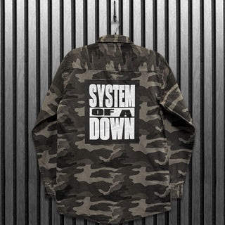 System Of A Down Shirt: Logo Tour '26 (Camouflage Green) (Back Print & Ex-Tour)