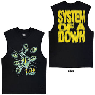 System Of A Down Tank T-Shirt: Shattered Eyes Tour '26 (Black) (Back Print & Ex-Tour)