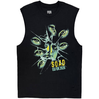 System Of A Down Tank T-Shirt: Shattered Eyes Tour '26 (Black) (Back Print & Ex-Tour)