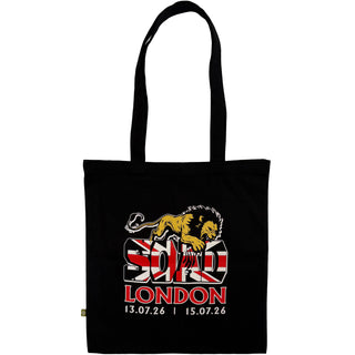 System Of A Down Tote Bag: London Event Tour '26 (Black) (Back Print & Ex-Tour)