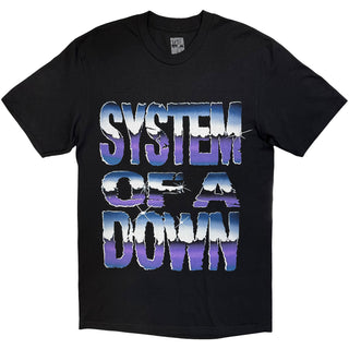 System Of A Down T-Shirt: Metallic Logo Tour '26 (Black) (Back Print & Ex-Tour)