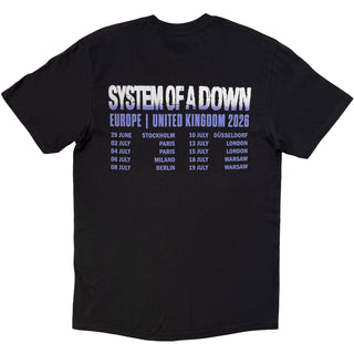 System Of A Down T-Shirt: Admat Tour '26 (Black) (Back Print & Ex-Tour)