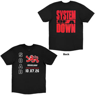 System Of A Down T-Shirt: Dusseldorf Event Tour '26 (Black) (Ex-Tour)
