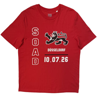 System Of A Down T-Shirt: Dusseldorf Event Tour '26 (Red) (Back Print & Ex-Tour)
