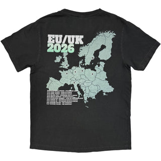 System Of A Down T-Shirt: Map Dateback Tour '26 (Grey) (Back Print & Ex-Tour)
