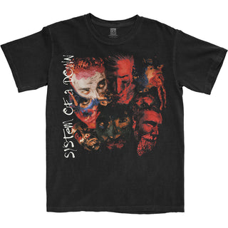 System Of A Down T-Shirt: Painted Faces 2 (Black)