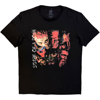 System Of A Down T-Shirt: Painted Faces 2 (Black)