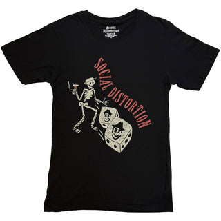 Social Distortion T-Shirt: Skully Dice Vintage (Black)