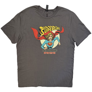 DC Comics T-Shirt: Supergirl Does Everything (Charcoal Grey)