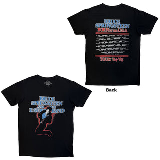 Bruce Springsteen Carbon T-Shirt: E Street Tour '84-'85 (Black) (Back Print)