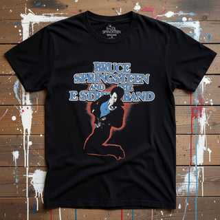 Bruce Springsteen Carbon T-Shirt: E Street Tour '84-'85 (Black) (Back Print)