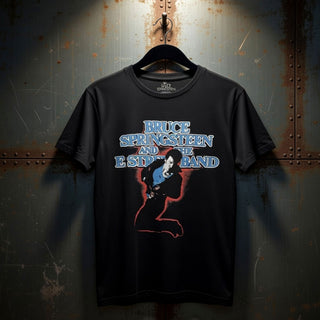 Bruce Springsteen Carbon T-Shirt: E Street Tour '84-'85 (Black) (Back Print)