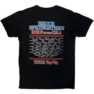 Bruce Springsteen Carbon T-Shirt: E Street Tour '84-'85 (Black) (Back Print)