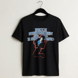 Bruce Springsteen Carbon T-Shirt: E Street Tour '84-'85 (Black) (Back Print)