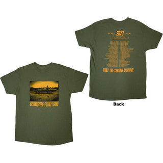 Bruce Springsteen T-Shirt: Tour '23 Sepia Car (Grey) (Back Print & Ex-Tour) (Medium)