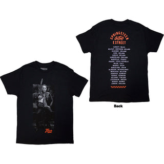 Bruce Springsteen Unisex T-Shirt: Tour '24 Wheel (Black) (Back Print & Ex-Tour)