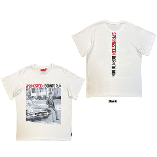 Bruce Springsteen  Unplugged T-Shirt: Born To Run (White) (Back Print)