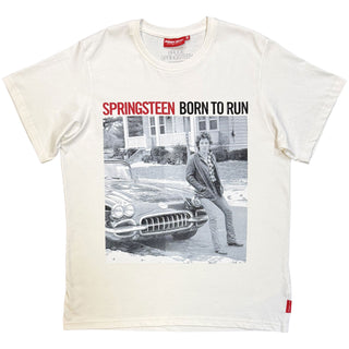 Bruce Springsteen Unplugged T-Shirt: Born To Run (White) (Back Print)