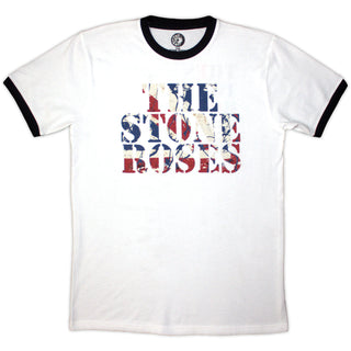 The Stone Roses Unisex Ringer T-Shirt: 2013 Tour Ringer (White) (Back Print)