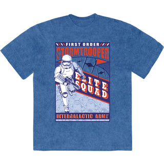 Star Wars Stone Wash T-Shirt: First Order Elite Squad (Denim Blue)