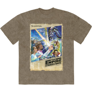 Star Wars Stone Wash T-Shirt: The Empire Strikes Back Comic Strip (Green)