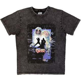 Star Wars Stone Wash T-Shirt: ROTJ Silhouette (Black)