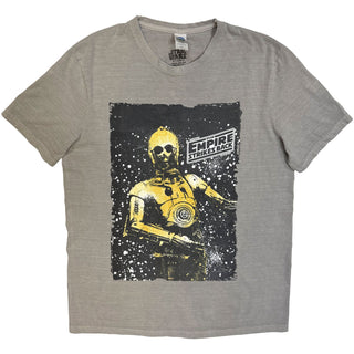 Star Wars Stone Wash T-Shirt: TESB C3PO (Grey)