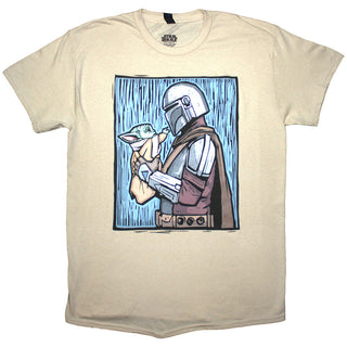 Star Wars Unisex T-Shirt: The Mandalorian Holding Grogu