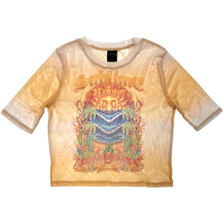 Sublime Ladies Mesh Crop Top: Summer Season (Orange)