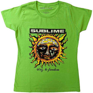 Sublime Ladies Slim Fit T-Shirt: 40oz To Freedom