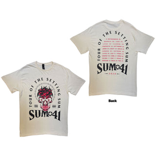 Sum 41 T-Shirt: Tour '24 Pt.2 Pink Skull (Natural) (Back Print) (Ex-Tour)