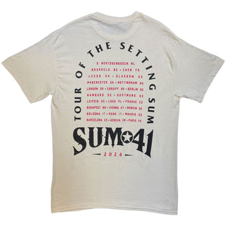 Sum 41 T-Shirt: Tour '24 Pt.2 Pink Skull (Natural) (Back Print) (Ex-Tour)