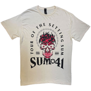 Sum 41 T-Shirt: Tour '24 Pt.2 Pink Skull (Natural) (Back Print) (Ex-Tour)