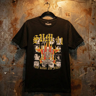 Sum 41 Carbon T-Shirt: All Killer No Filler Tracklist (Black) (Back Print)