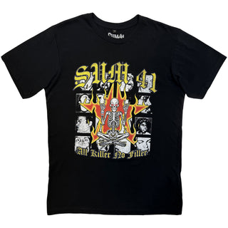 Sum 41 Carbon T-Shirt: All Killer No Filler Tracklist (Black) (Back Print)