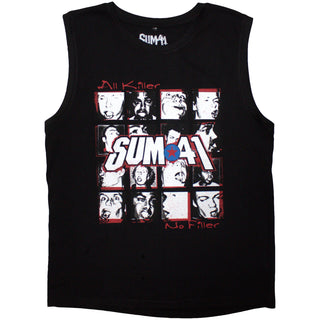 Sum 41 Unisex Tank T-Shirt: All Killer No Filler Tracklist (Black) (Back Print)