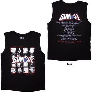 Sum 41 Unisex Tank T-Shirt: All Killer No Filler Tracklist (Black) (Back Print)