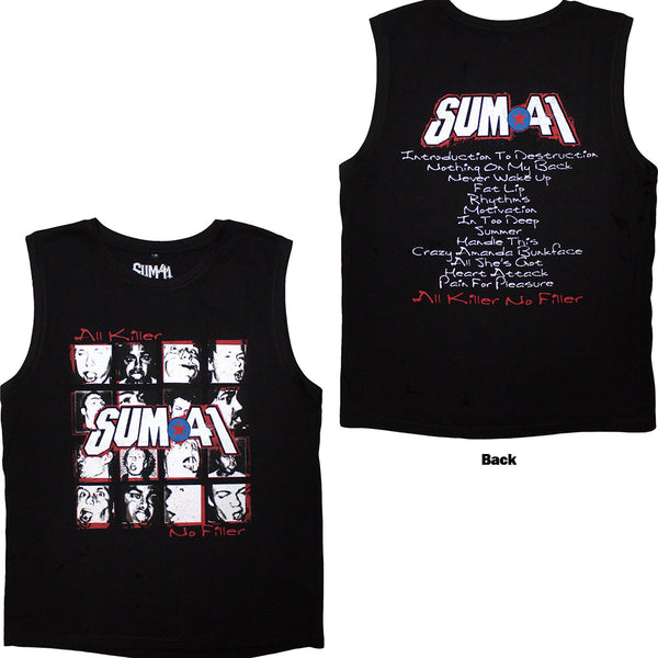 Tank Top Sum 41 All Killer No Filler Officiel - Motif Squelette, Coton 100%, Couleur Noir - Taille S à XXL - 7