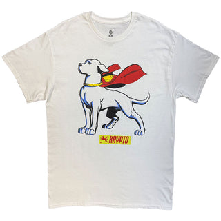 DC Comics T-Shirt: Superman Krypto Cape (White)