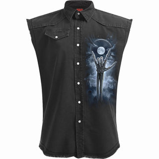 Spiral Worker Shirt: Grim Rocker (Black) (Back Print)