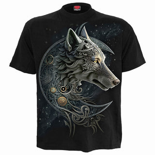 Spiral T-Shirt: Celtic Wolf (Black)