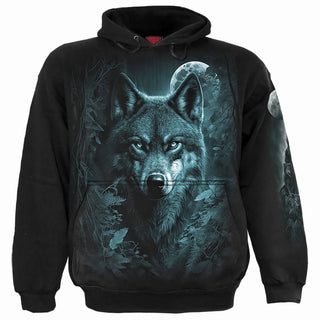 Spiral Pullover Hoodie: Forest Guardians (Black) (Back & Sleeve Print)