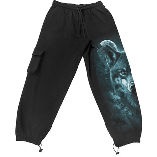 Spiral Cargo Joggers: Forest Guardians (Black)