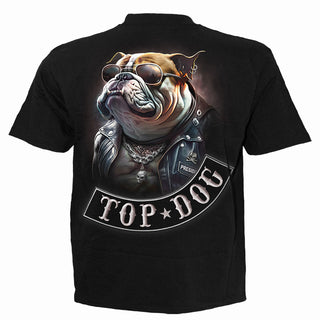 Spiral T-Shirt: Top Dog (Black) (Back Print)