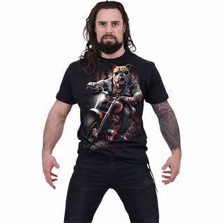 Spiral T-Shirt: Top Dog (Black) (Back Print)
