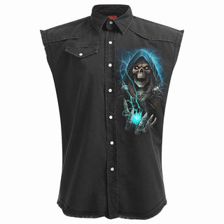 Spiral Worker Shirt: Dead Metal (Black) (Back Print)