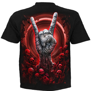 Spiral T-Shirt: Tomb Of Rock (Black) (Back Print)