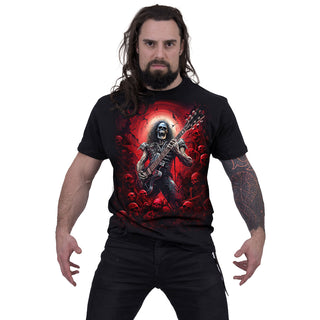 Spiral T-Shirt: Tomb Of Rock (Black) (Back Print)