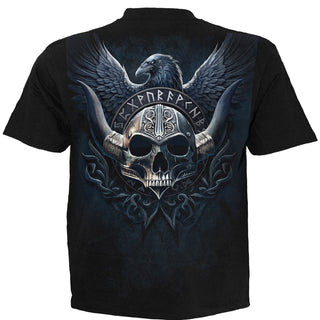 Spiral T-Shirt: Odin's Warrior (Black) (Back Print)