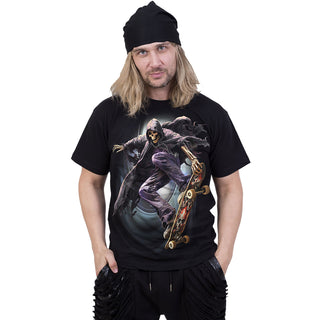 Spiral T-Shirt: Soul Boarder (Black) (Back Print)